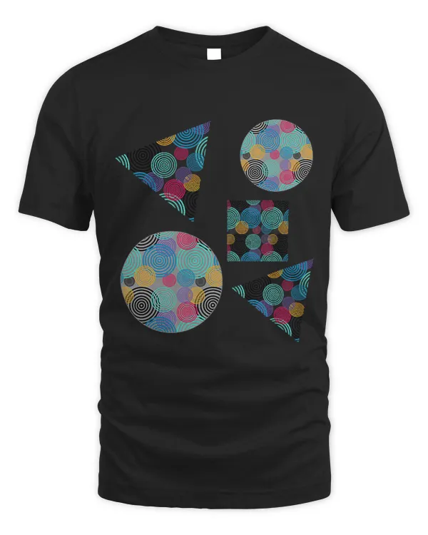 Abstract print geometric pattern casual colorful art 1