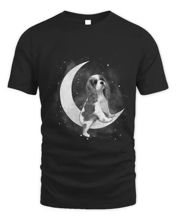 Cavalier King Charles Spaniel Sit On The Crescent Moon Gift