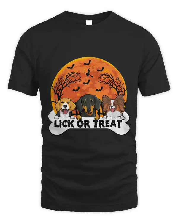 Dog Lick Or Treat Moon Halloween Scary Dog Lover
