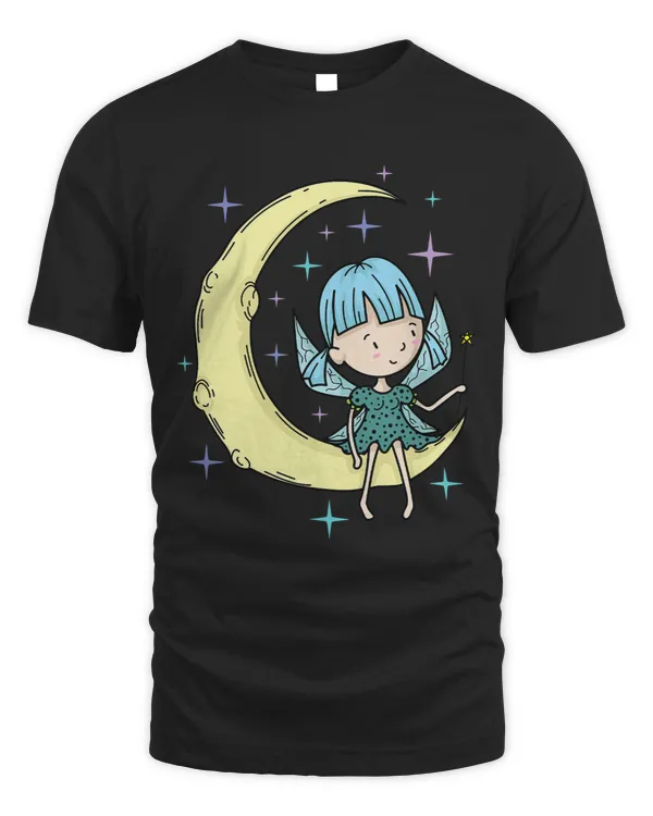 Fairy on the Moon with magic Wand