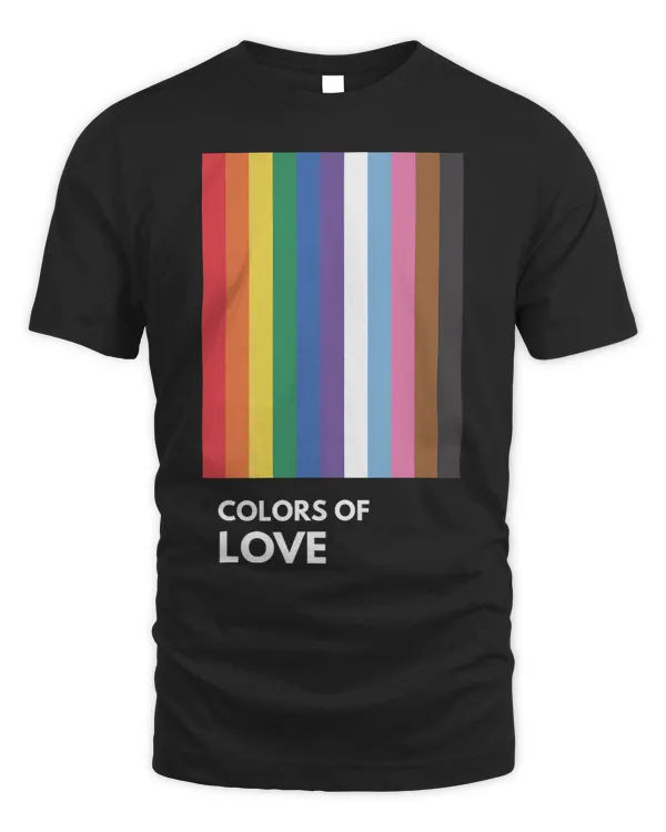 Colors Of Love LGBT Flag Pride Month Transgender Rainbow Tee