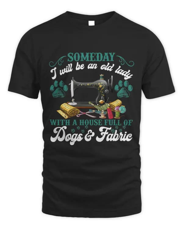 Womens Old Lady With A House Full Of Dogs And Fabric Dog Mom Funny