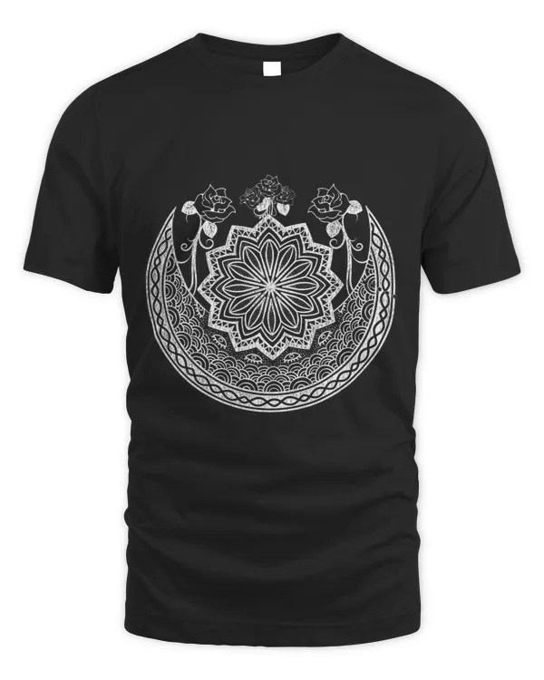 Crescent Moon Artsy Roses Celestial Body Boho Aesthetic Moon