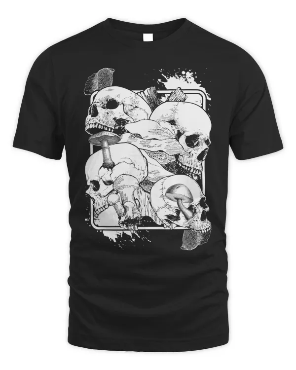 Morel Mushrooms Nature Witchy Skull