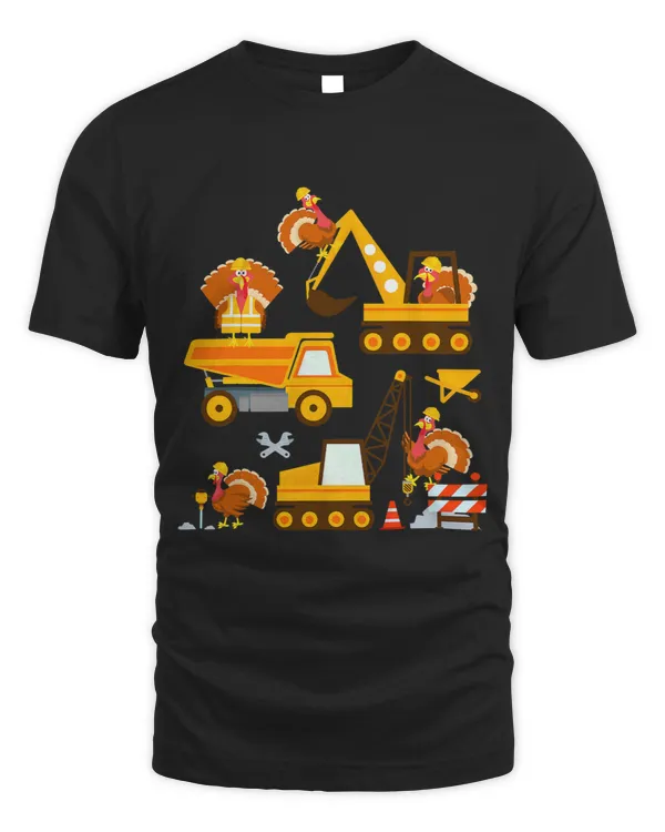 Construction Vehicle Thanksgiving Truck Turkey Boys Kids