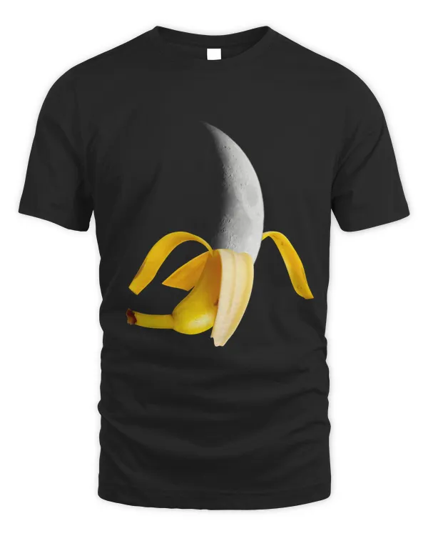Cute Banana with Waxing Crescent Moon