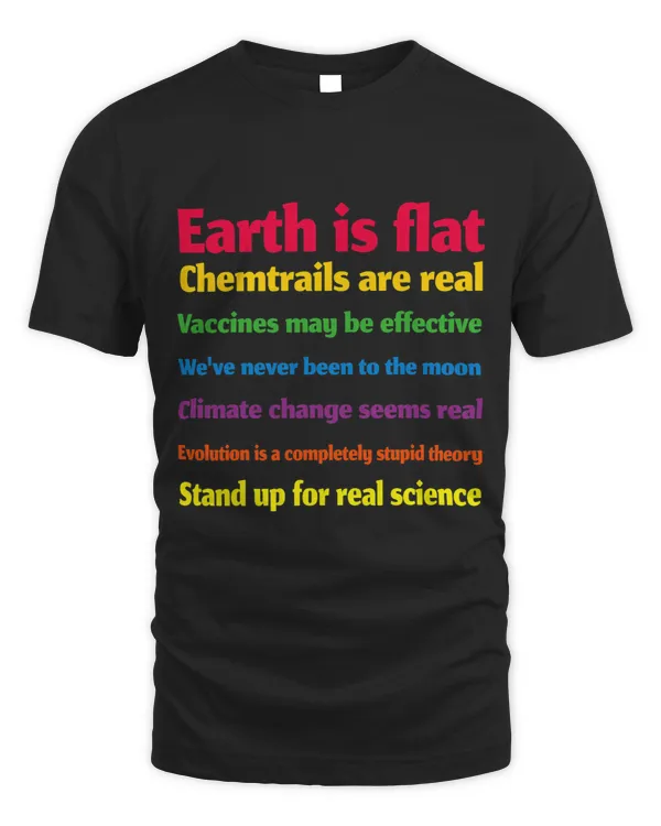 Earth is Flat Vaccines effective Climate change Moon