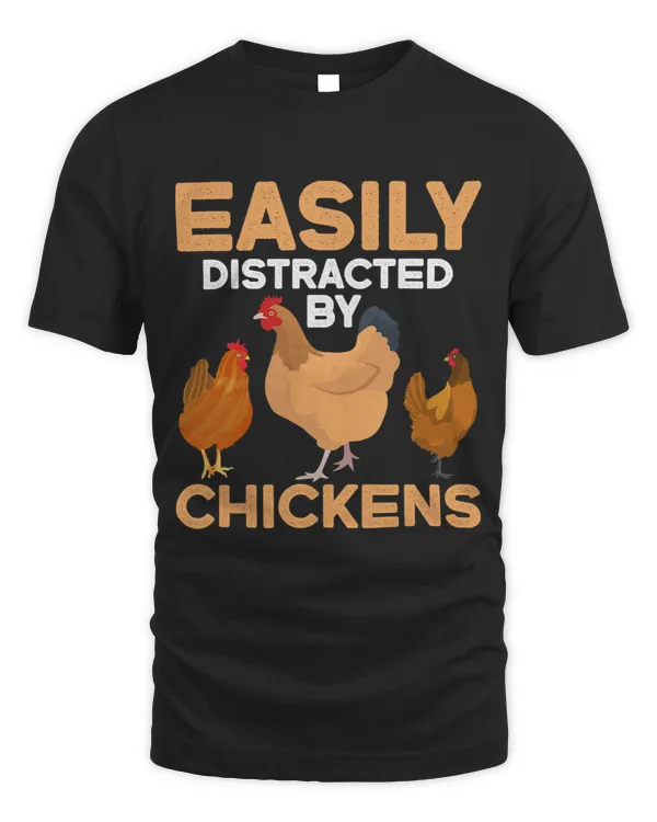 Easily Distracted By Chickens Farming Rooster Hen