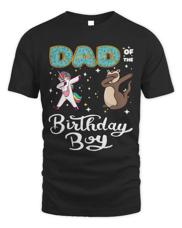dad of birthday boy donut dabbing unicorn ferret daddy