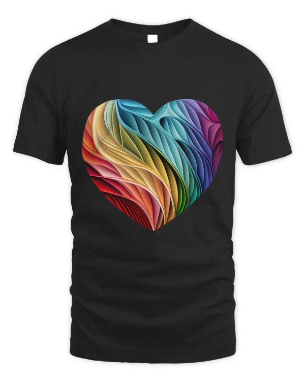 Beautiful Abstract Rainbow Heart For Him and Her