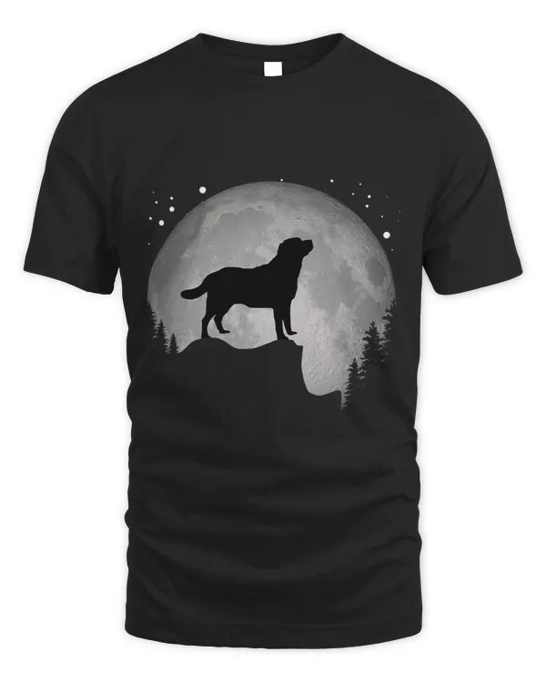 Beautiful Labrador Dog Silhouette Moon Cool Labrador Dog