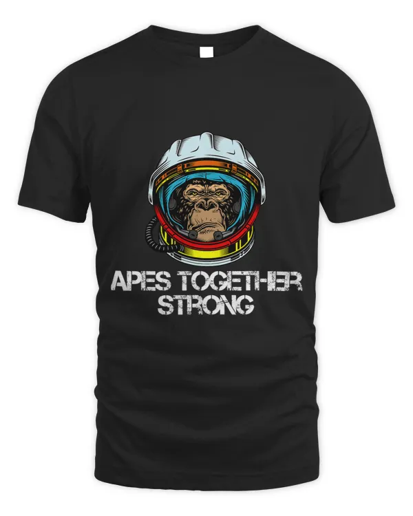 Apes Together Strong To the Moon Retro Astronaut Stocks 1