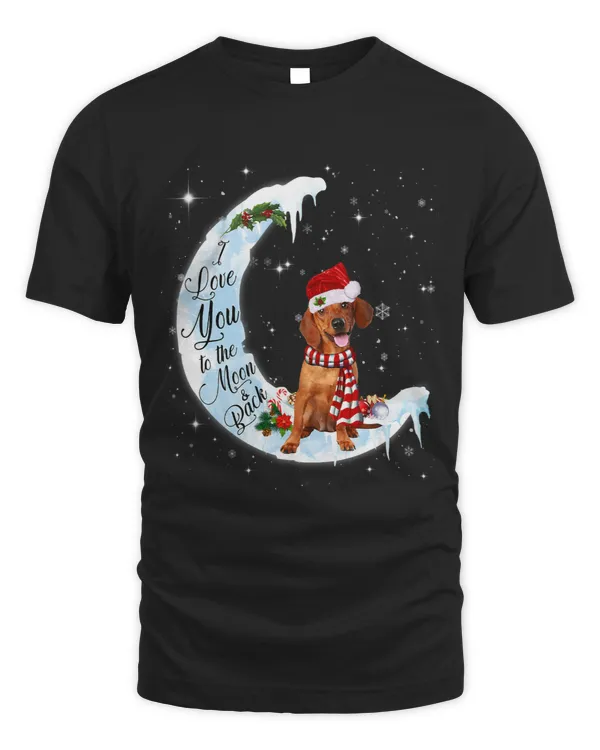 Cute Dachshund Santa Claus Moon Christmas Xmas Wiener Dog