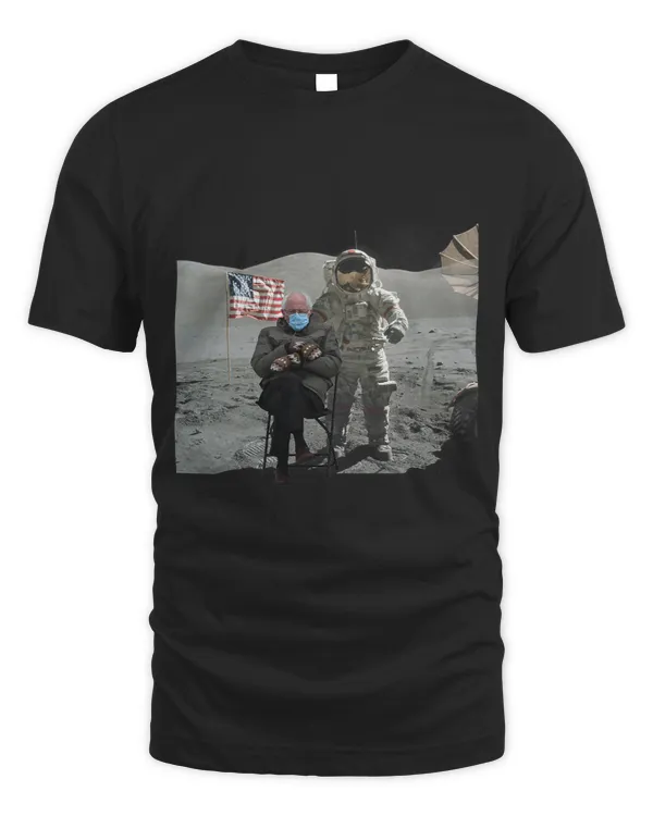 Bernie Sanders Merch Sitting on the Moon Funny Mittens Meme