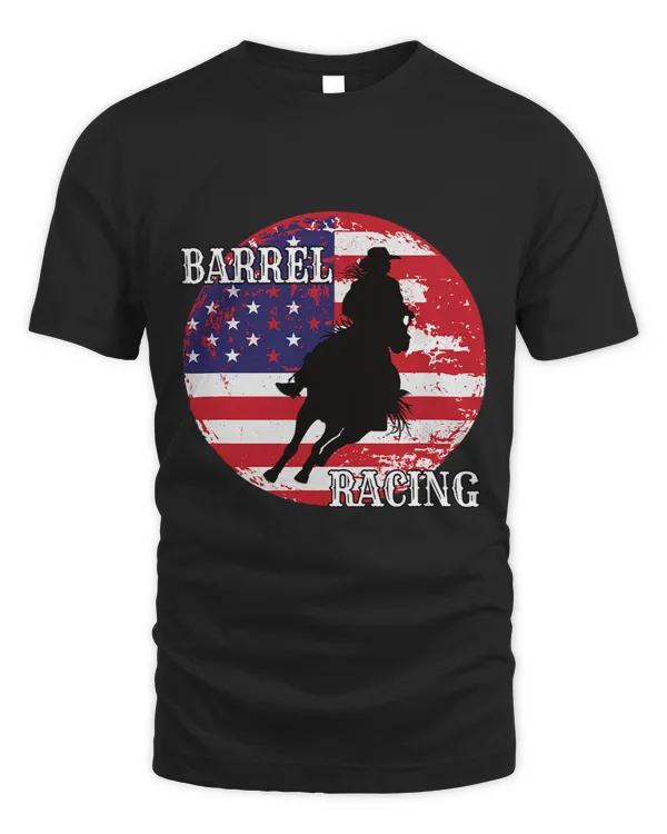 Rodeo Turn and Burn Texas Distressed Cowgirl Barrel Recing