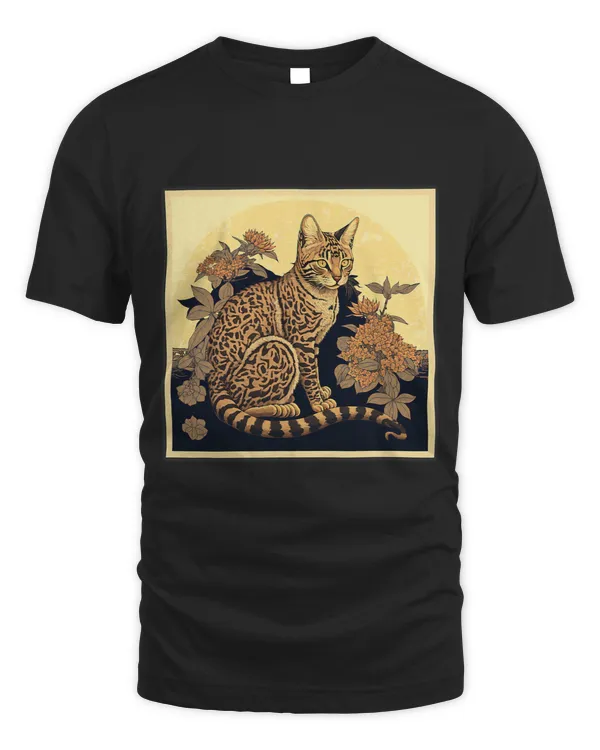 Cat Paws Surrealism Japanese Painting Savannah cat