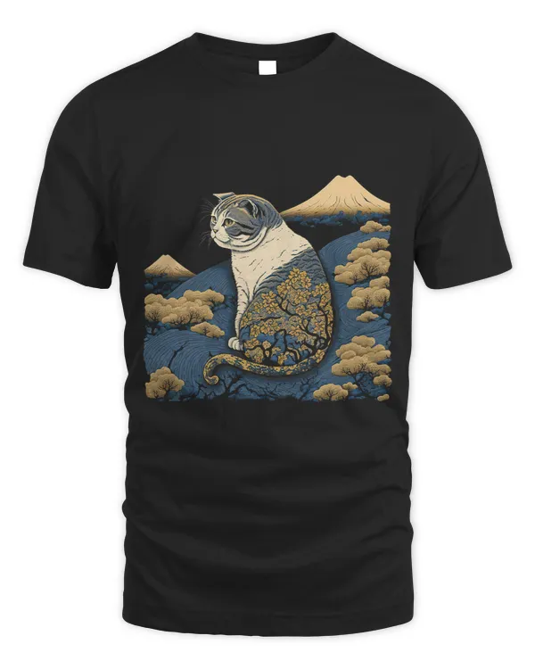 Cat Paws Surrealism Japanese Painting Scottish Fold cat