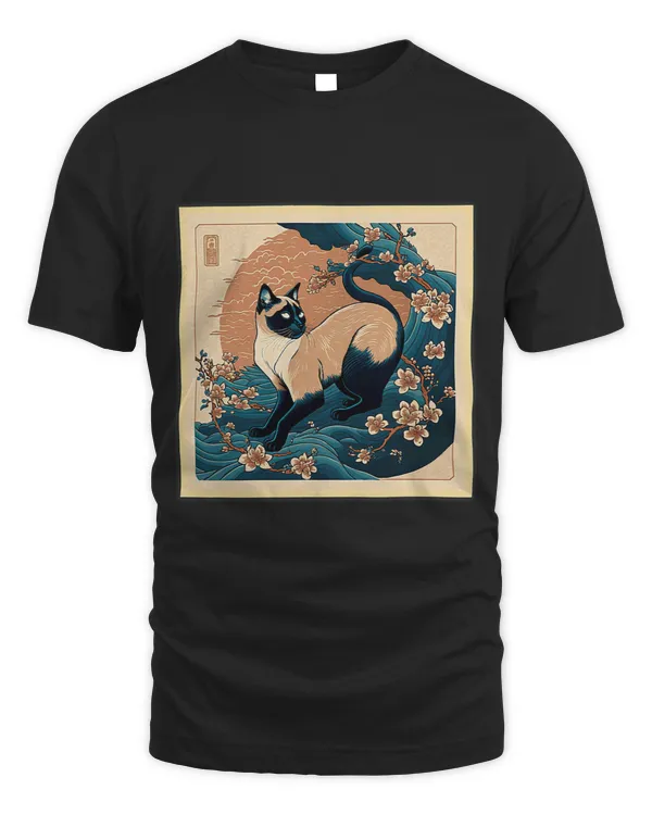 Cat Paws Surrealism Japanese Painting Siamese cat