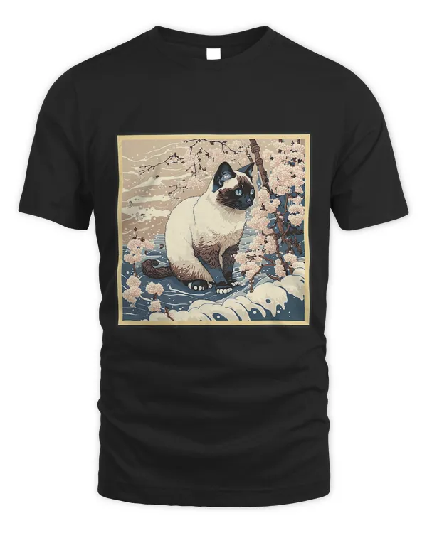 Cat Paws Surrealism Japanese Painting Snowshoe cat