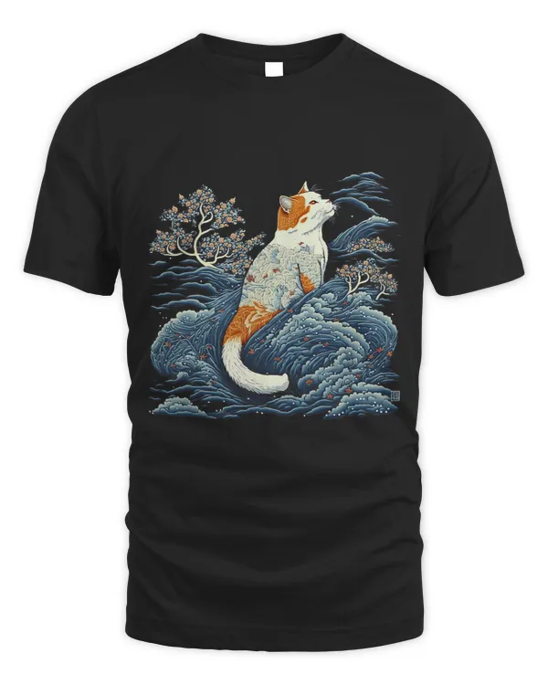 Cat Paws Surrealism Japanese Painting Turkish Van cat 6