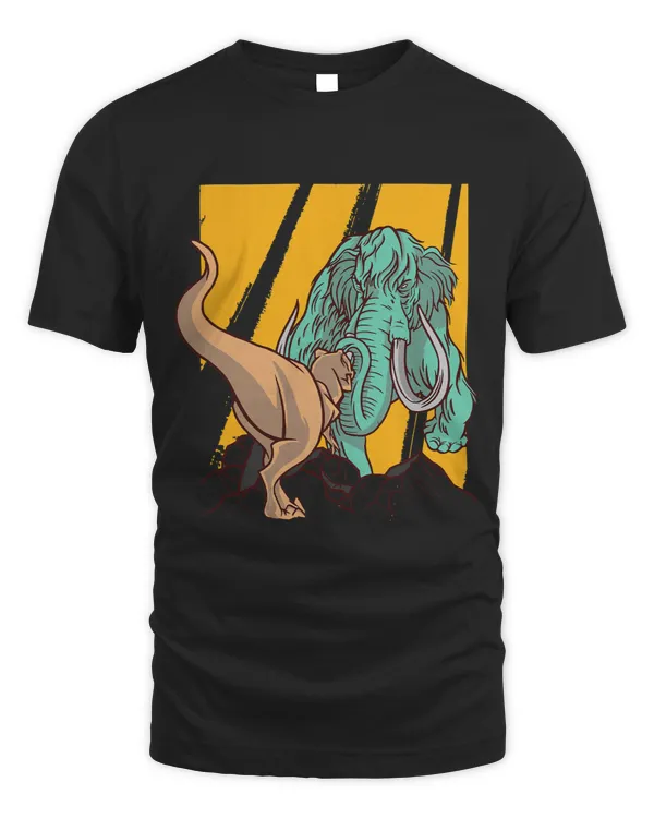 Trex Fighting Mammoth Jurassic Cretaceous Period T Rex
