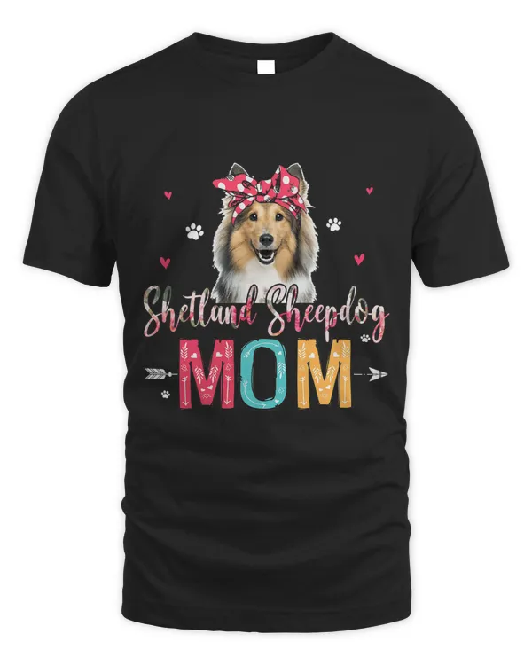Shetland Sheepdog Mom Happy Mothers Day Floral Flower Dog