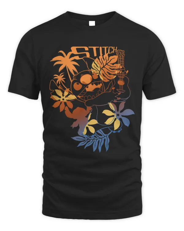 Disney Lilo Stitch Ukulele Floral Mashup