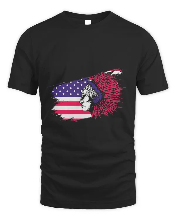 USA Flag Indian Heritage American Pride Native American