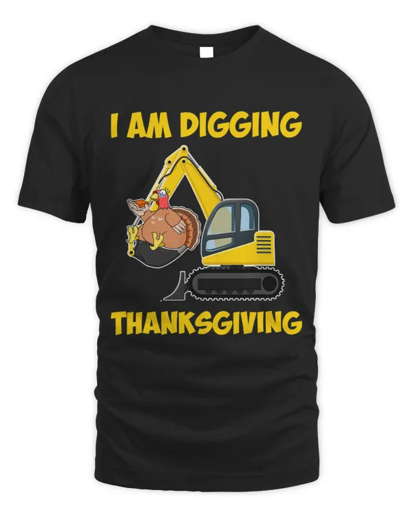Turkey Digging Excavator Joke Humor Funny Thanksgiving