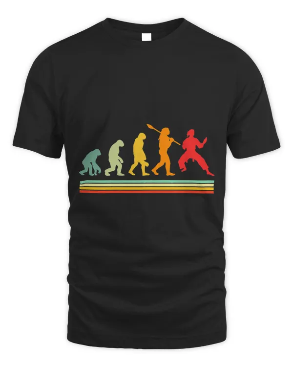 Womens Evolution of Man Karate Evolution Funny Karate Retro