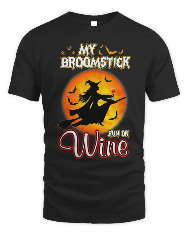 Halloween Magic My Broomstick Runs On Wine Moon Wine Lover