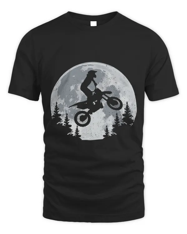 Full Moon Motocross Cool Dirtbiking Extreme Sports Dirtbike