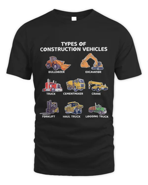 Types of Construction Vehicles Bulldozer Excavator Crane 1