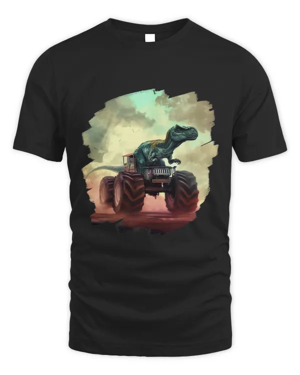 Tyrannosaurus Rex Riding Monster Truck Cool T Rex 1