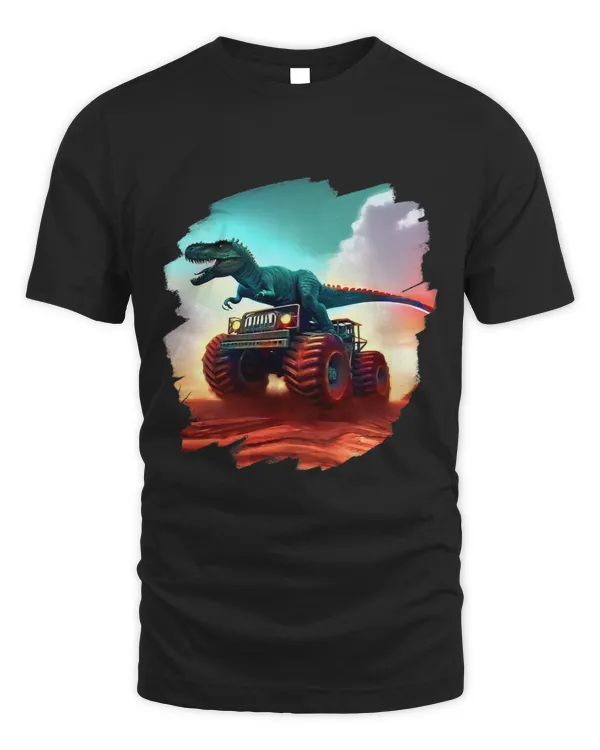 Tyrannosaurus Rex Riding Monster Truck Cool T Rex