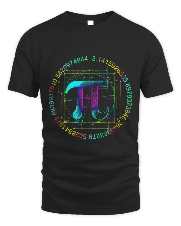 Vintage retro funny pi day spiral math for 3.14 pi day