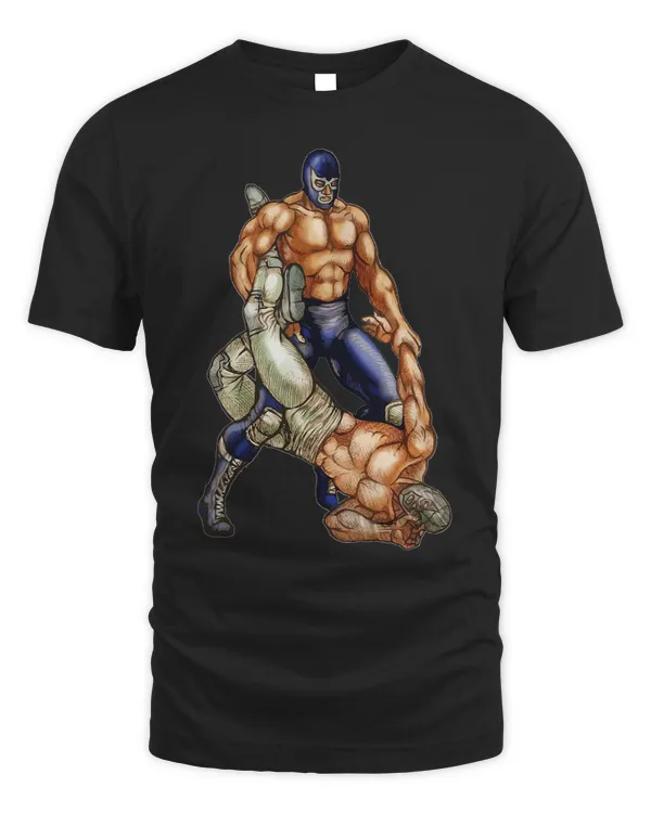 FeelInk Masked Mexican Legend Wrestlers Demon Blue El Santo