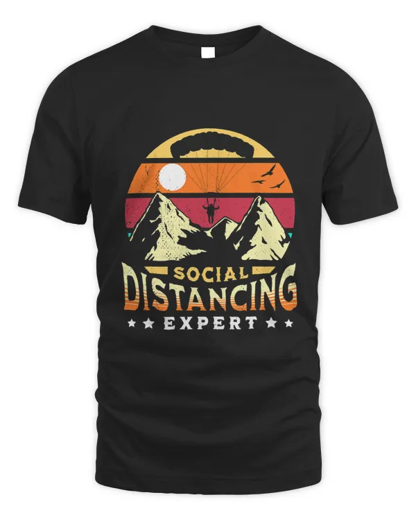 Social Distancing Expert Skydiving Funny Vintage Skydiver