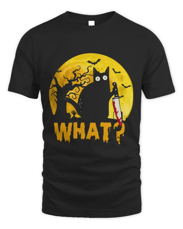 Cat What With Moon Funny Cat Knife Halloween