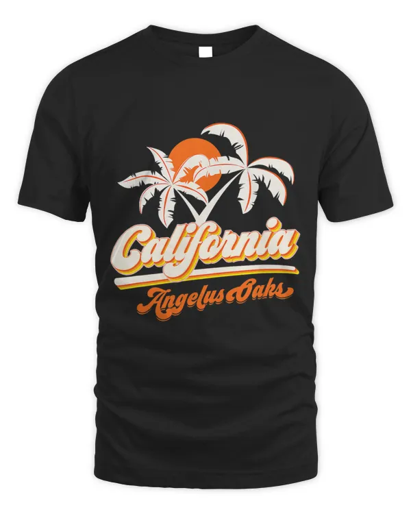 Angelus Oaks California 70s Retro Sun Palm Trees Souvenir