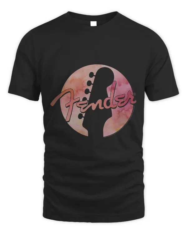 Fender Vintage Retro Moon Guitar Outline Logo