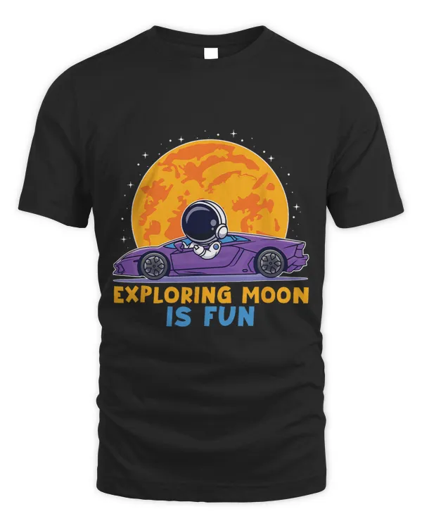 Funny Exploring Moon Is Fun Astronaut Driving Car On Moon