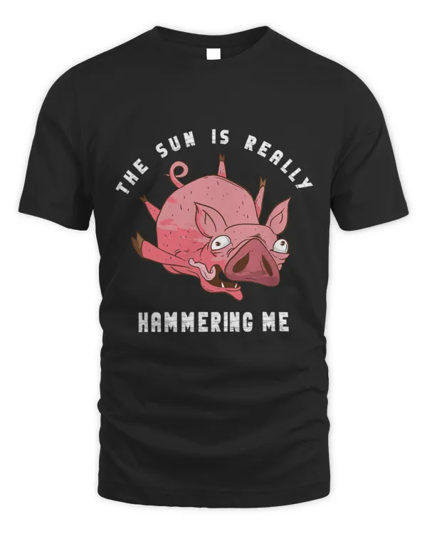 Desert Pig The Sun Is Hammering Heat Boiled Funny Cute Pig 1