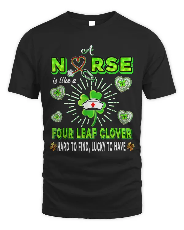 St Patricks Day Scrubs Top Nurse Is Like A Four Leaf Clover