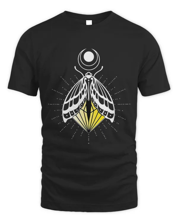 Firefly in the Night with Moon Animal Print Moth Design