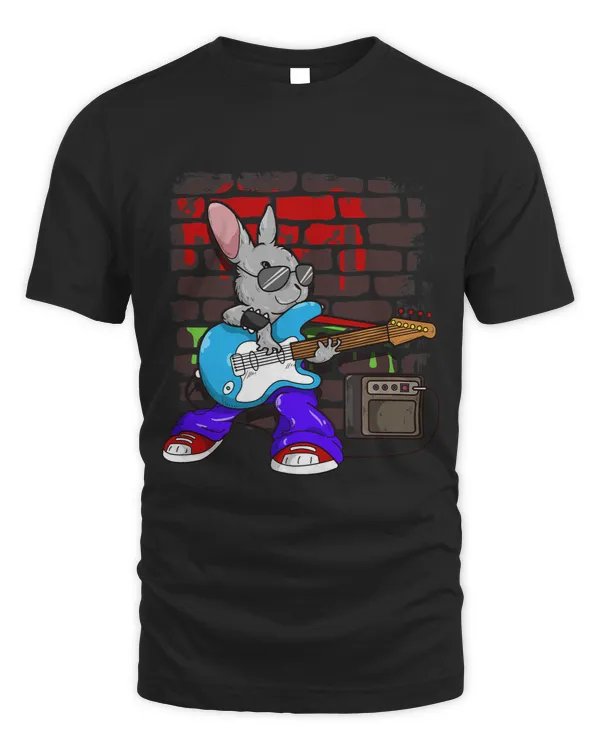 Street Busking Guitar Player Hip Hop Bunny Rockstar Musician