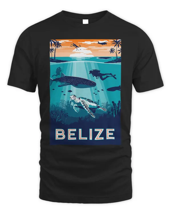 Belize Snorkeling Whale Shark Sea Turtle Caribbean Souvenir