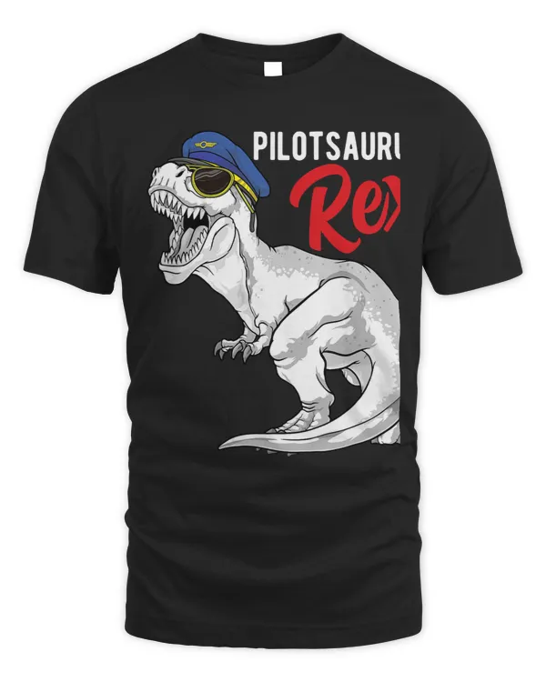 Pilotsaurus Rex Airplane Pilot Dinosaur T Rex Aviator Dino 2