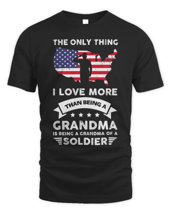 Womens Being A Grandma Of A Soldier Military Proud Grandma