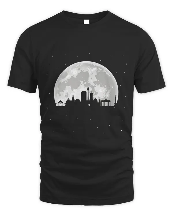 Berlin Skyline Moon Silhouette Berlin